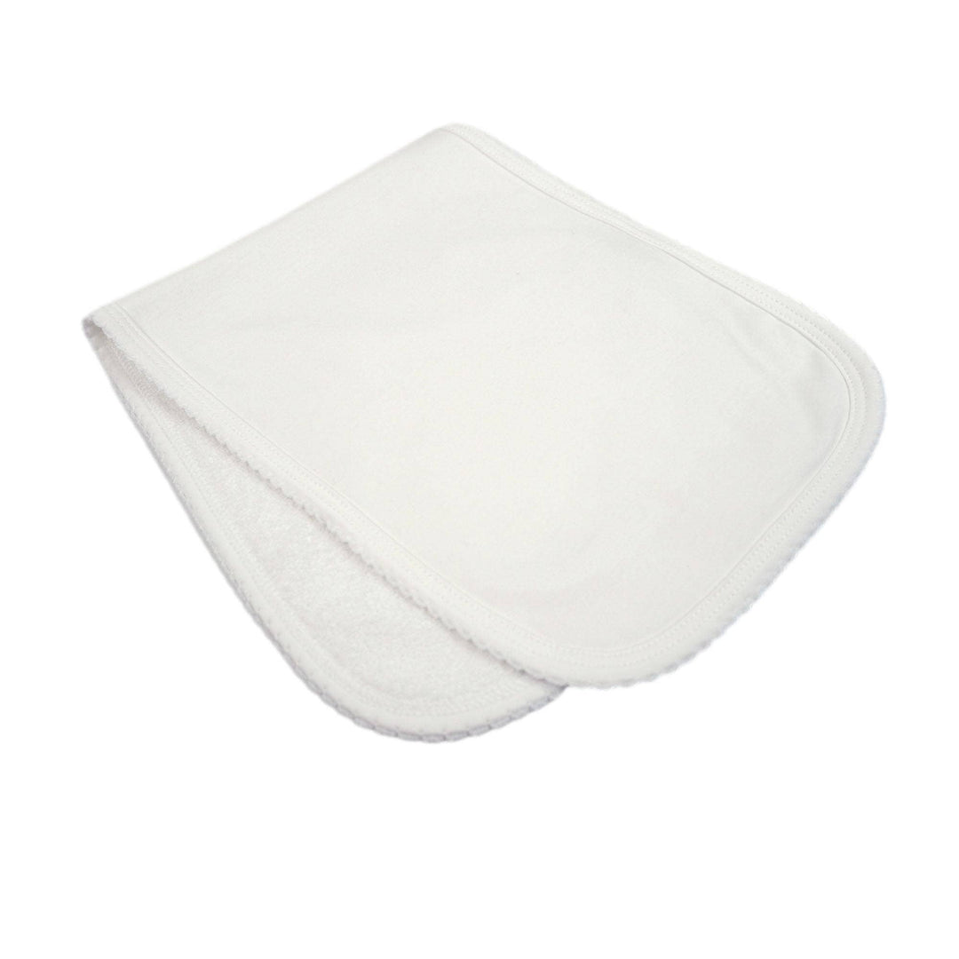Marcela - White Pima Burp Cloth: Regular