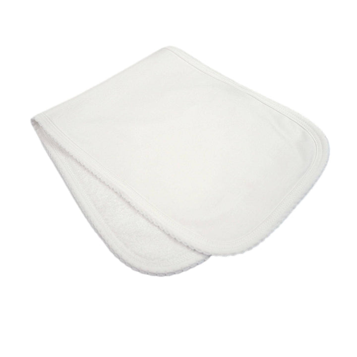 Marcela - White Pima Burp Cloth: Regular