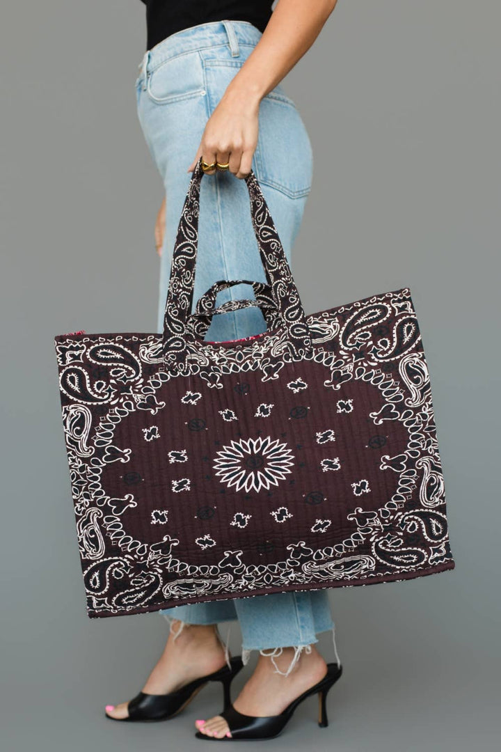 Brown Bandana Tote