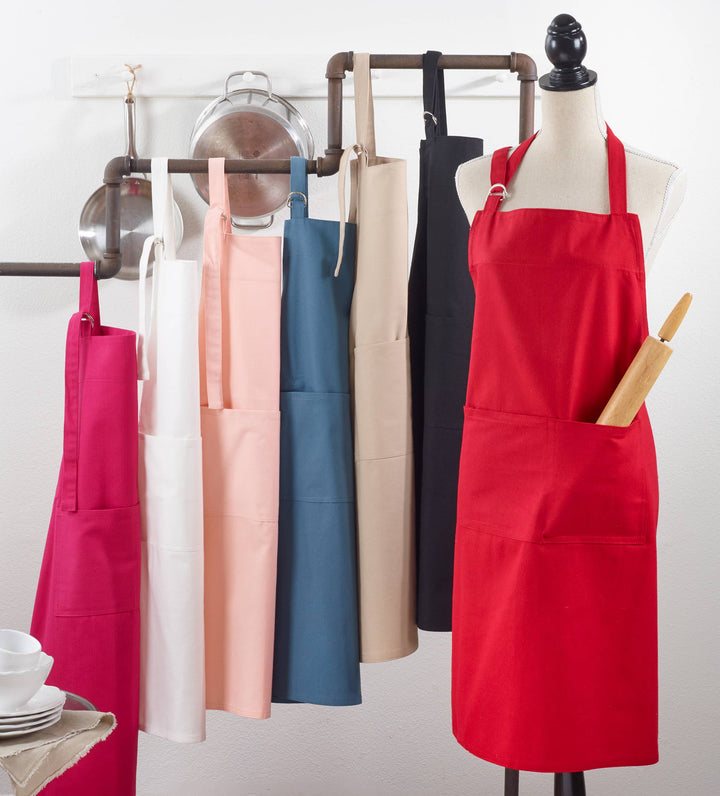 Denim Apron: Rose / Full