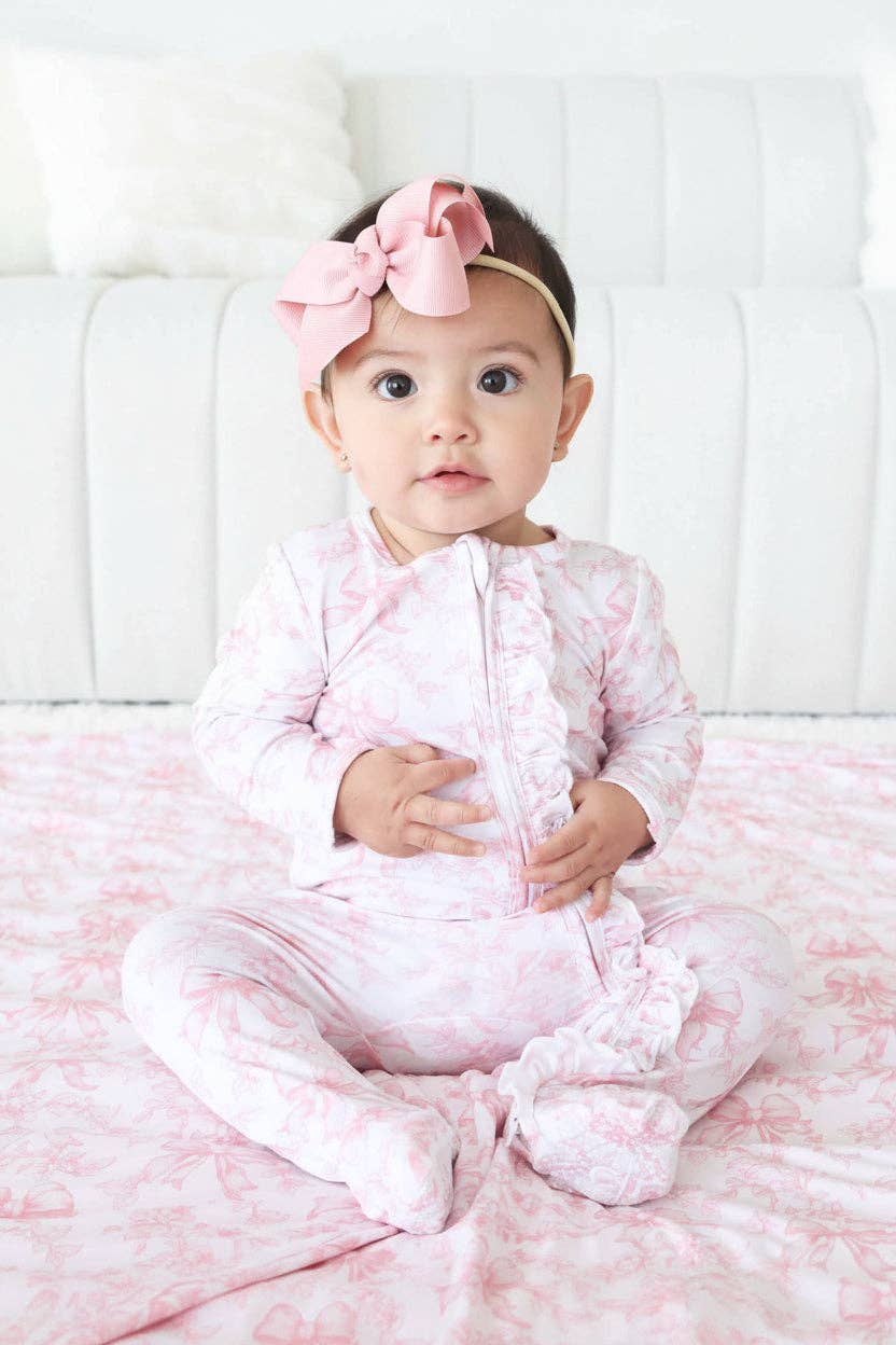Fancy Frills Ruffle Zipper Footie: 6-9 months