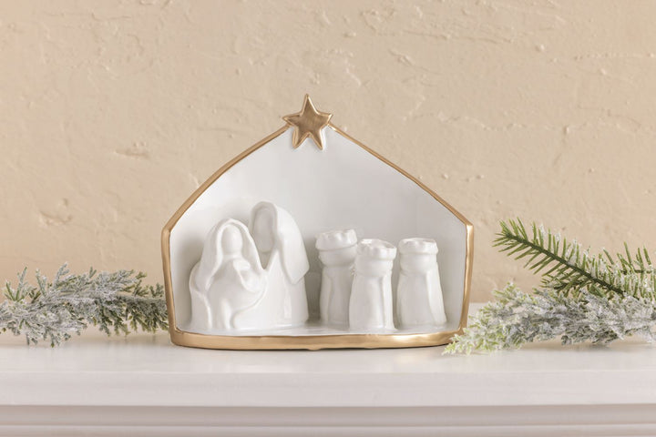 Gold Edge Nativity Scene