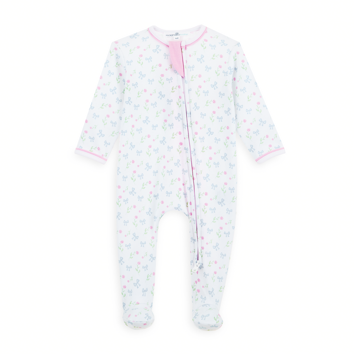 Evelyn's Classics Print Zip Footie