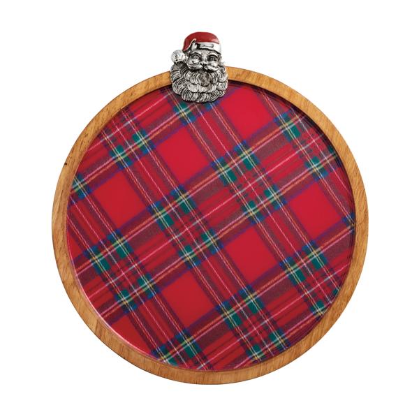 Metal Santa Tartan Board