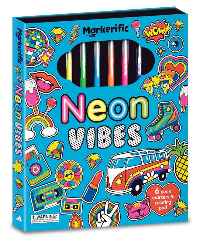 Markerific: Neon Vibes by: Folders; 48 pages / English