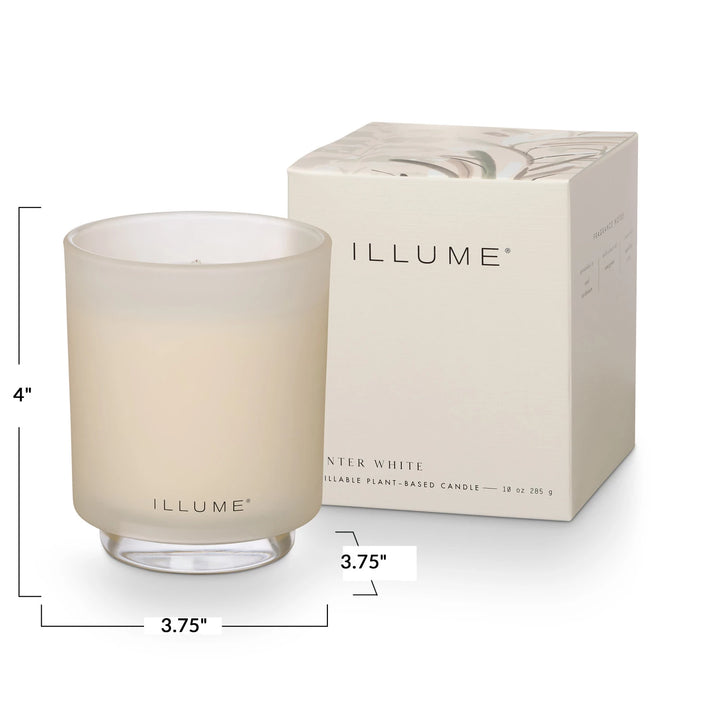 Winter White Refillable Boxed Glass Candle