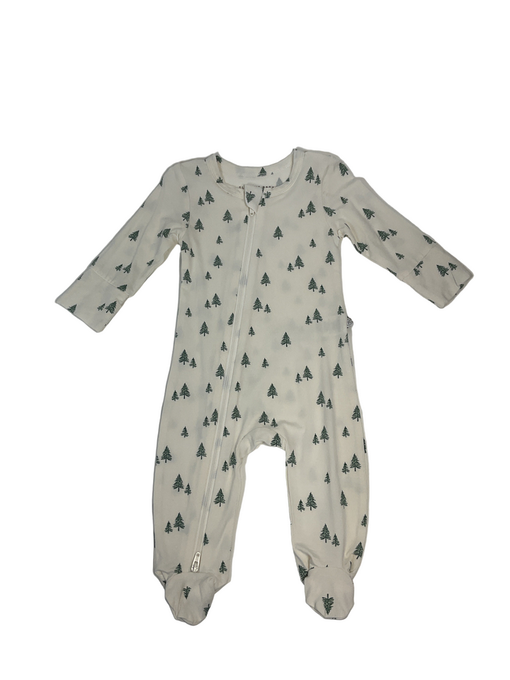 Christmas Tree Pajama Zipper Footie