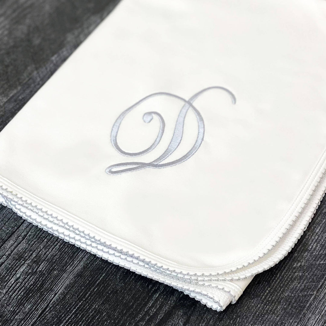 Marcela - Pima Cotton Baby Blanket: All White