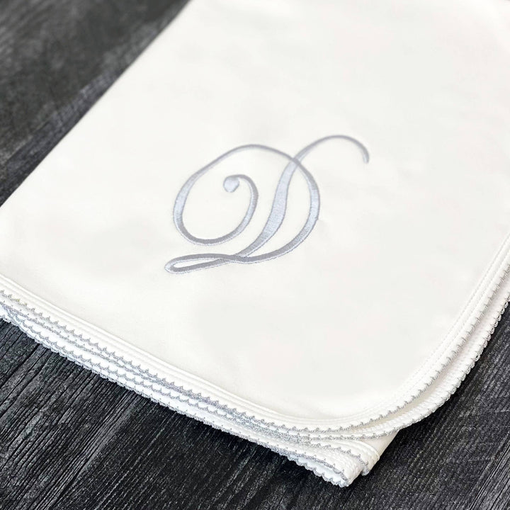 Marcela - Pima Cotton Baby Blanket: All White