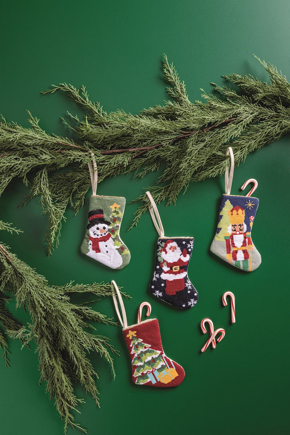 Santa Mini Needlepoint Stocking