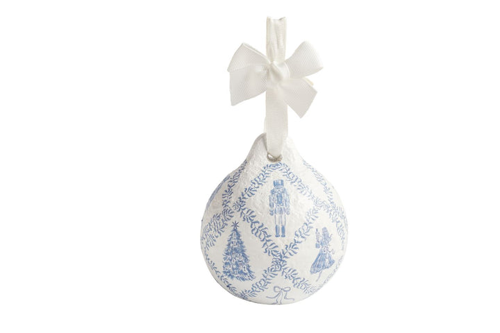 Lattice Pattern Nutcracker Papier-Mâché Ornament
