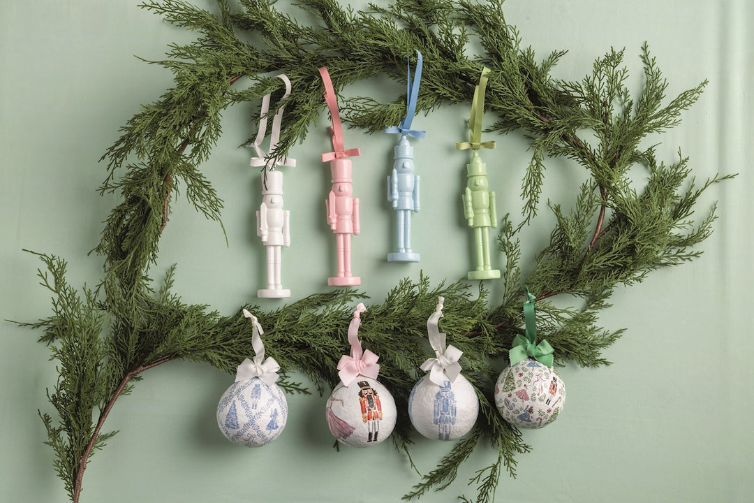 Lattice Pattern Nutcracker Papier-Mâché Ornament