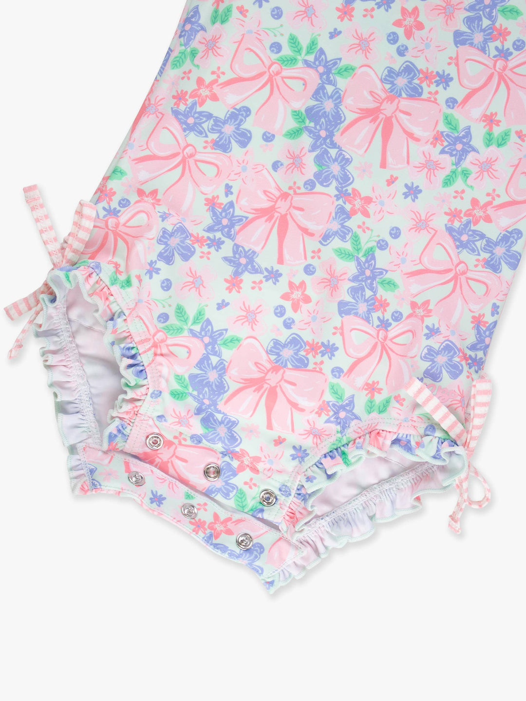 Baby Girls Bow Blooms LongSleeve One Piece Swimsuit
