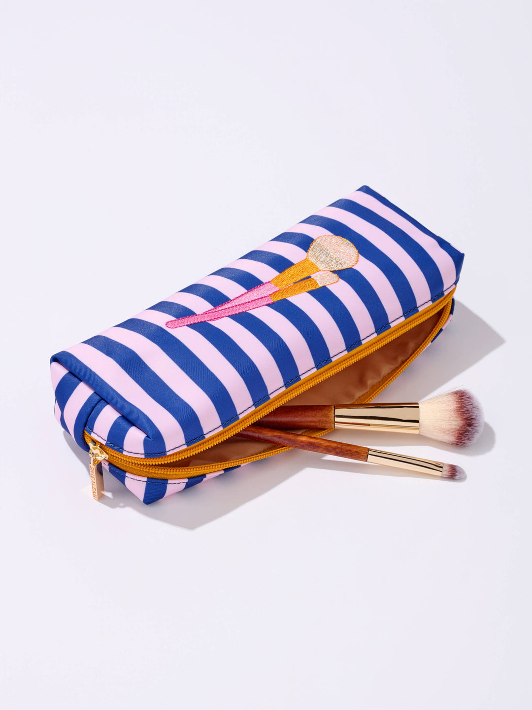 BRUSH ZIP POUCH,NAVY