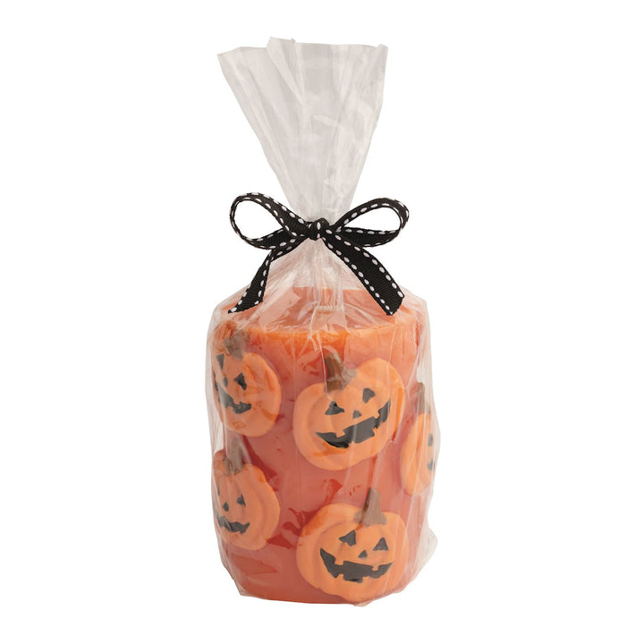 Orange Pumpkin Pillar Candle