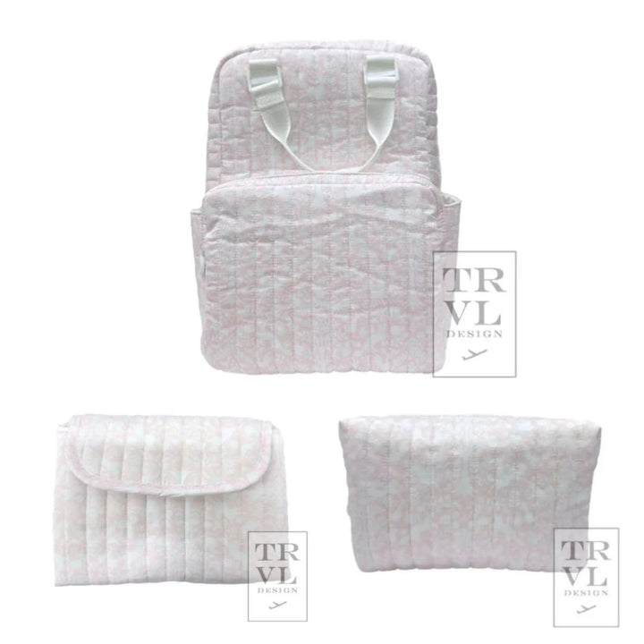 Quilted All You Need 3 Piece Set in Woodland Blue or Pink