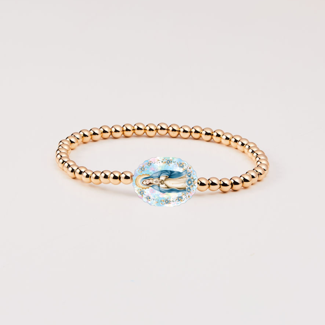 HOLY WATER MIRACULOUS BRACELET : Yellow Gold