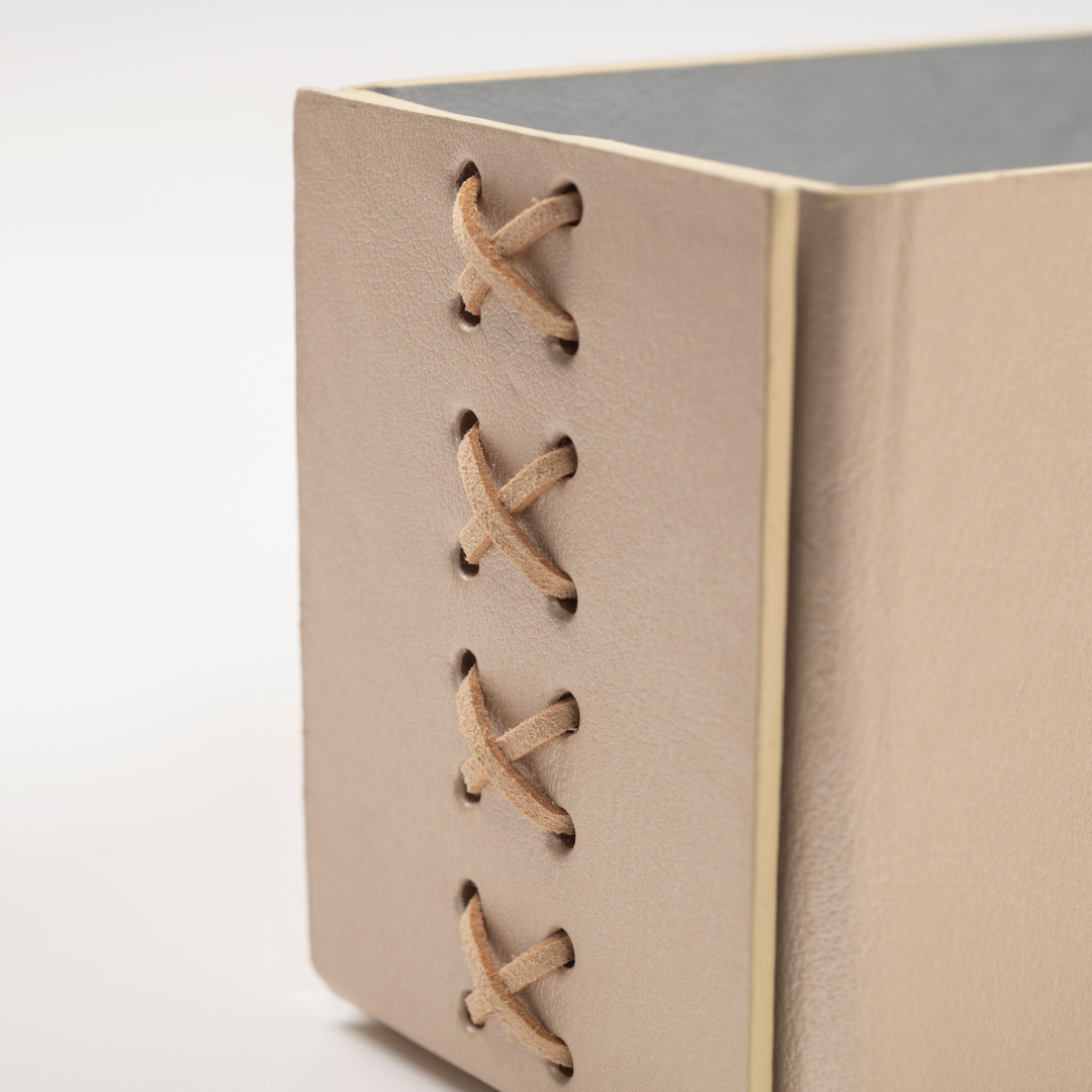 Vegan Leather Matzah Holder Champagne