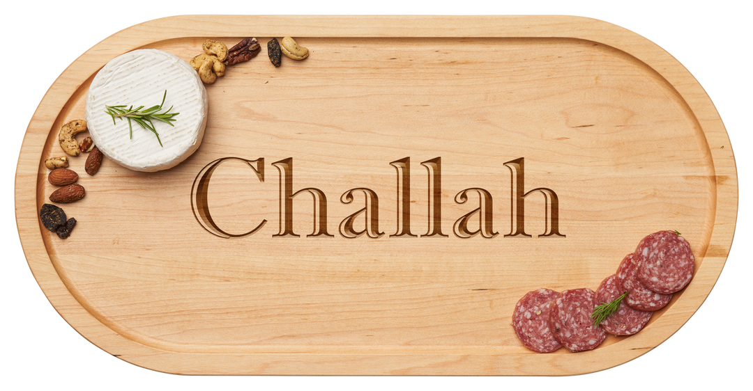 Challah - Oval Maple Wood Cheeseboard  20 x 9"