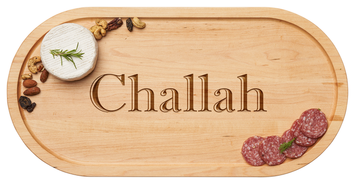 Challah - Oval Maple Wood Cheeseboard  20 x 9"