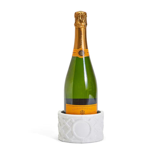 Stitching Around Hampton Faux Bamboo Wine Bottle Coaster/Bowl - Thumbnail 2