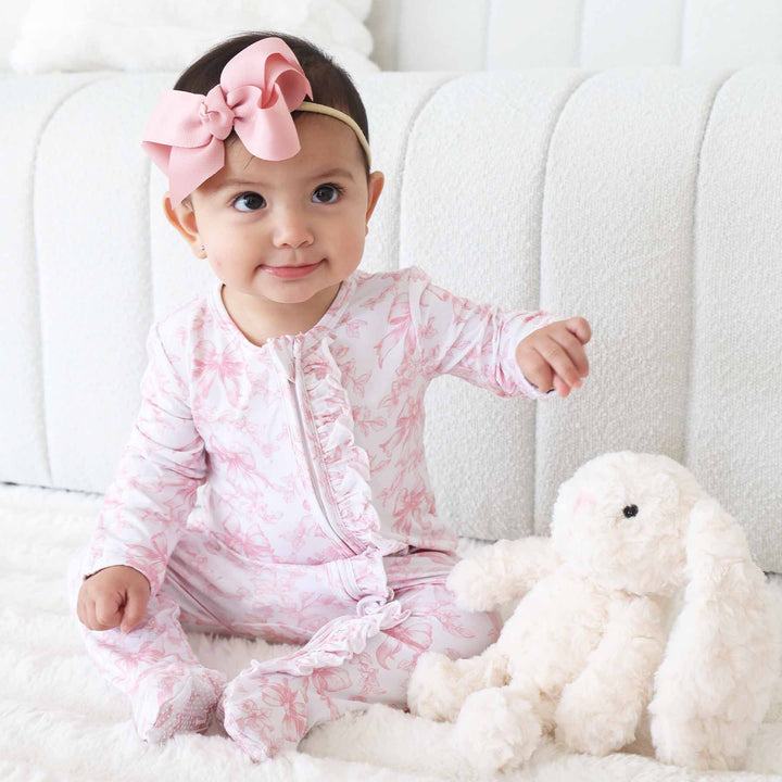 Fancy Frills Ruffle Zipper Footie: 6-9 months