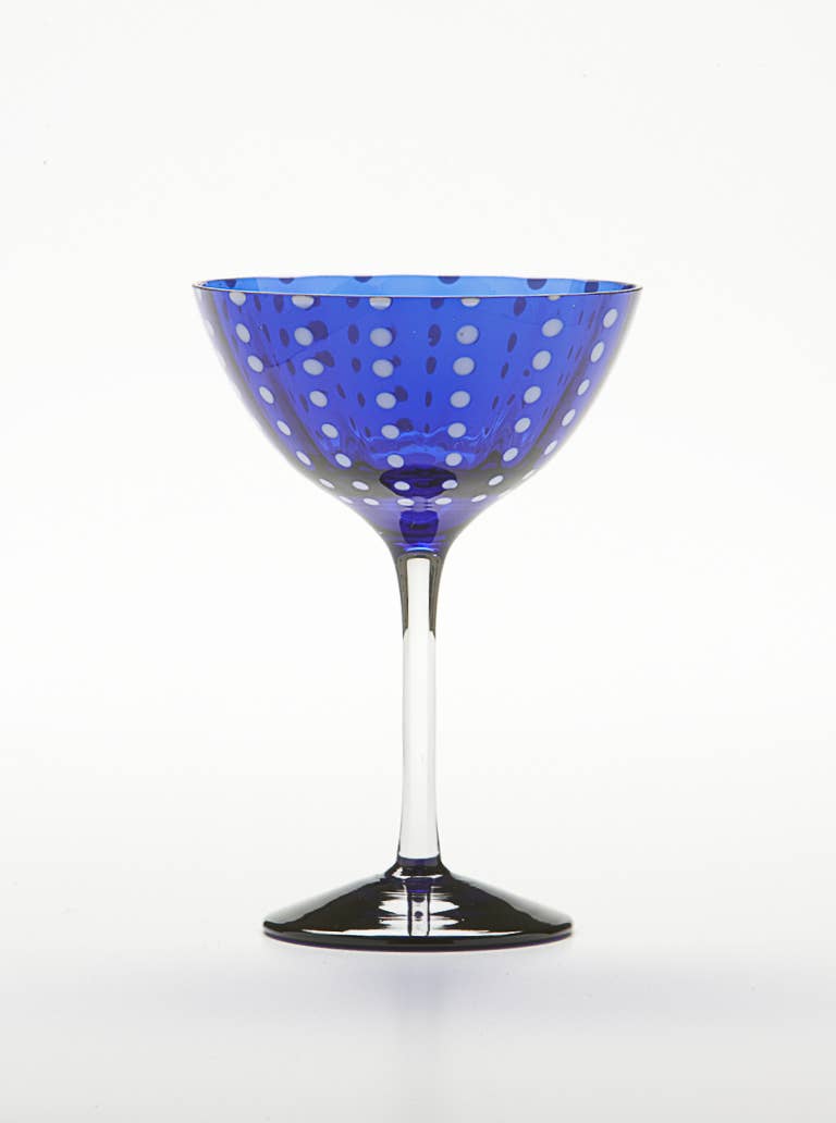 Perle Cocktail Goblet Blue - Set of 6