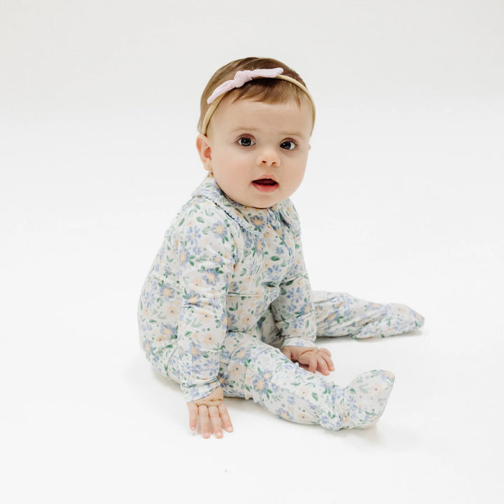 Peter Pan 2 Way Zipper Footie- Veronica Floral