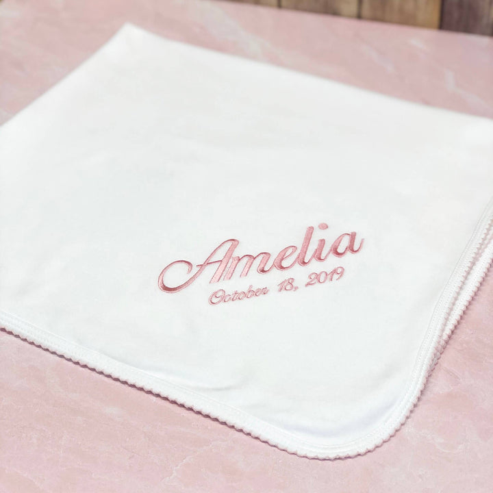 Marcela - Pima Cotton Baby Blanket: All White