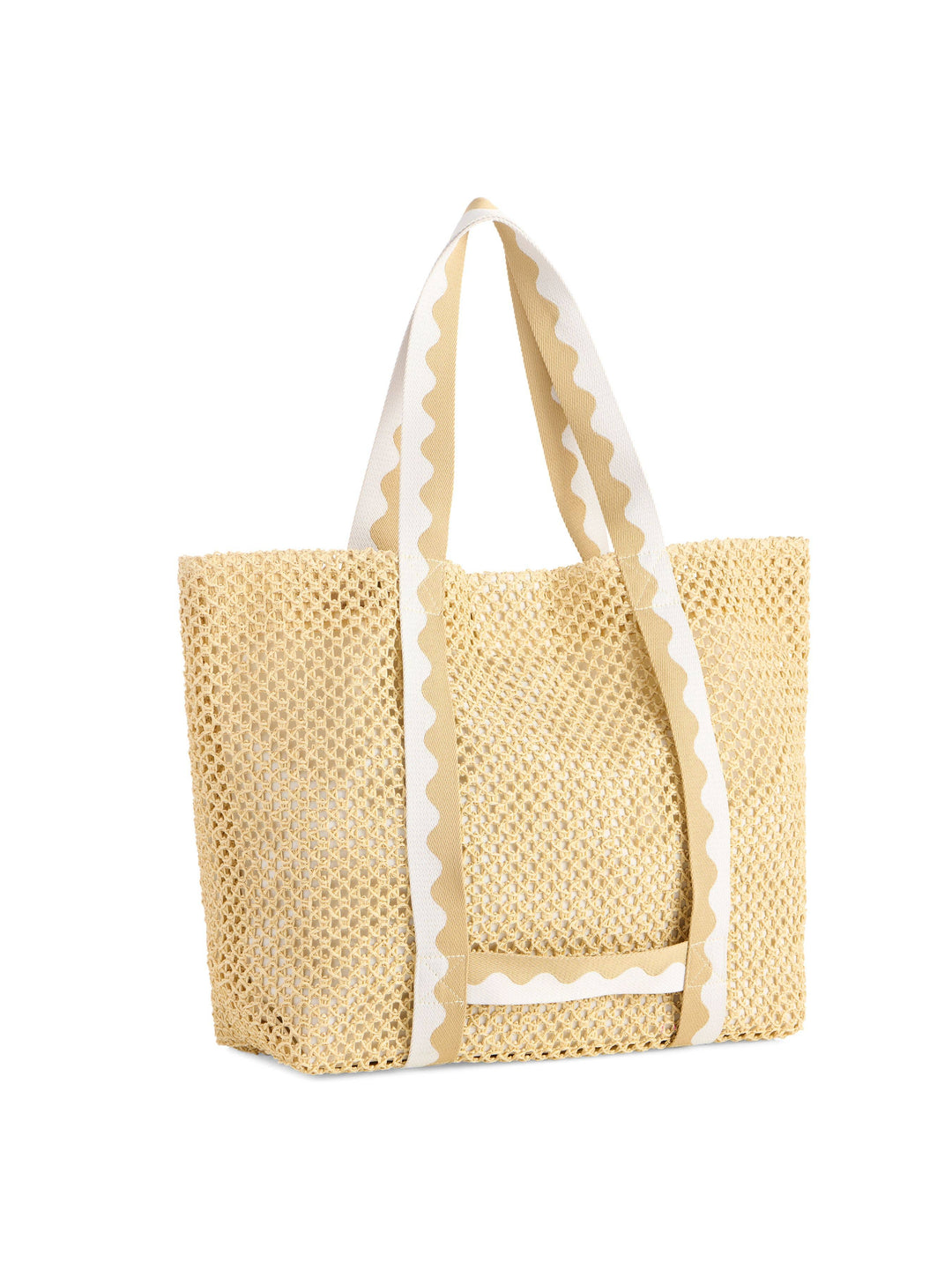 WAVY HAT AND TOTE SET,NATURAL