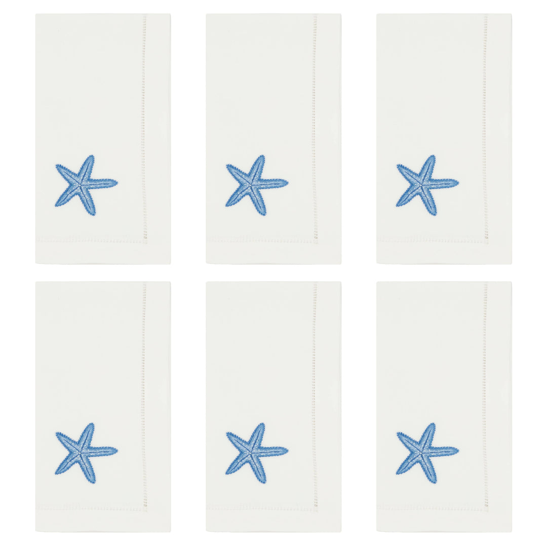 Embr'd Starfish Napkin SET OF 6