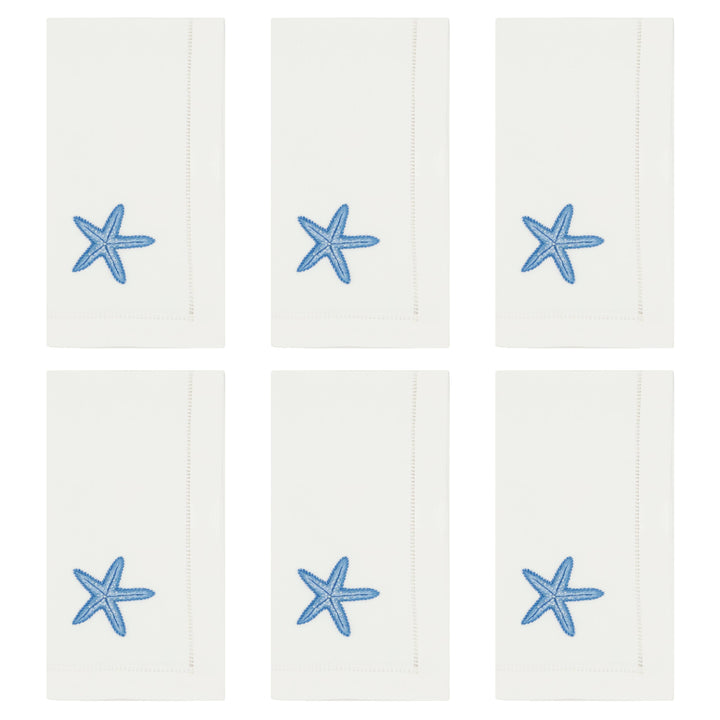 Embr'd Starfish Napkin SET OF 6