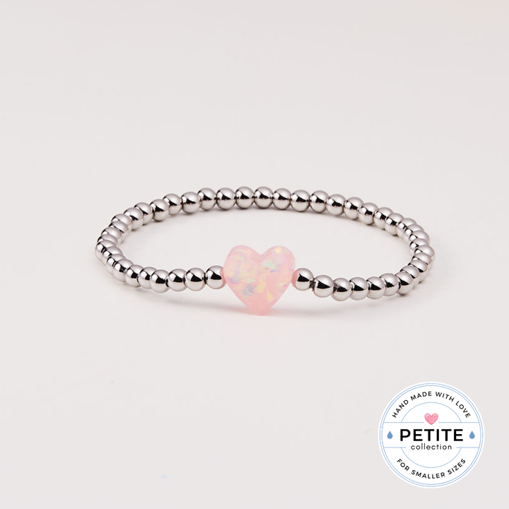 PETITE HOLY WATER HEART STRETCH BRACELET : Yellow Gold
