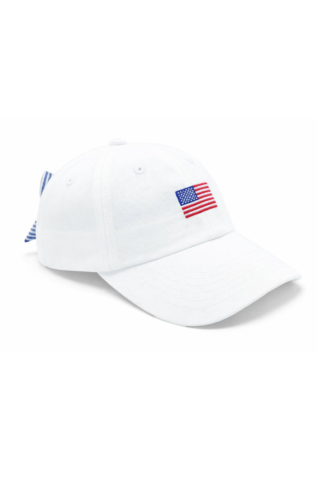 2026 American Flag Bow Baseball Hat: Baby/Todder (Ages 0-2)