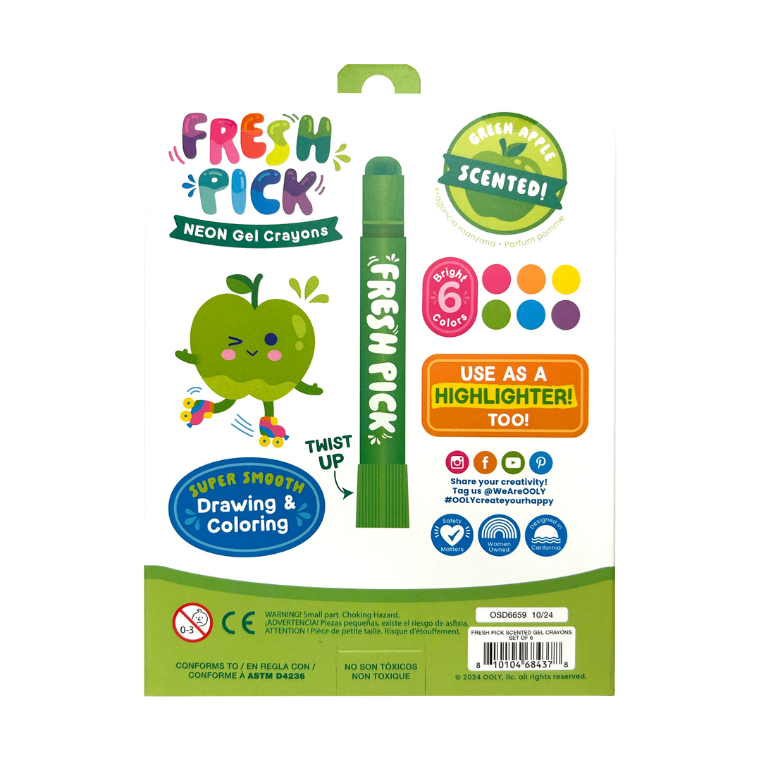 Fresh Pick: Apple Scented Gel Crayons (Set of 6)
