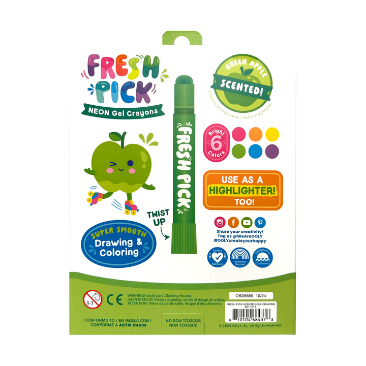 Fresh Pick: Apple Scented Gel Crayons (Set of 6)