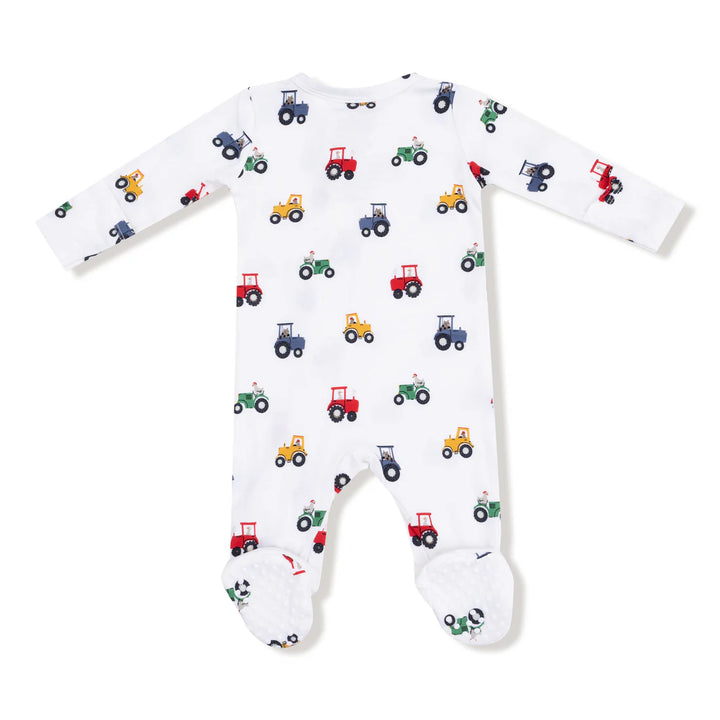 Mini Tractors - 2 Way Zipper Footie
