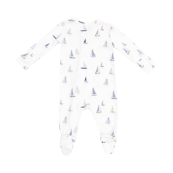 Sailboats Blue 2 Way Zipper Footie