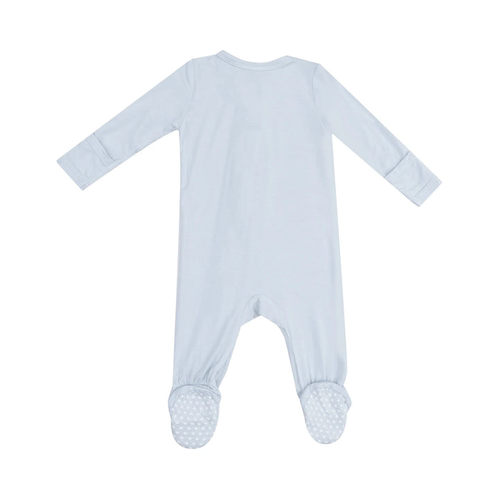 Solid Classic Blue 2 Way Zipper Footie