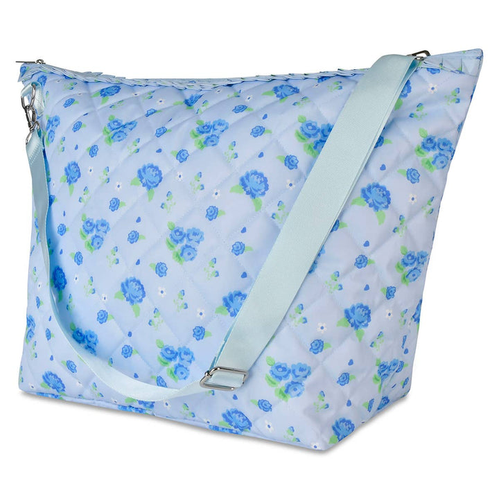 Blue Floral Weekender Bag