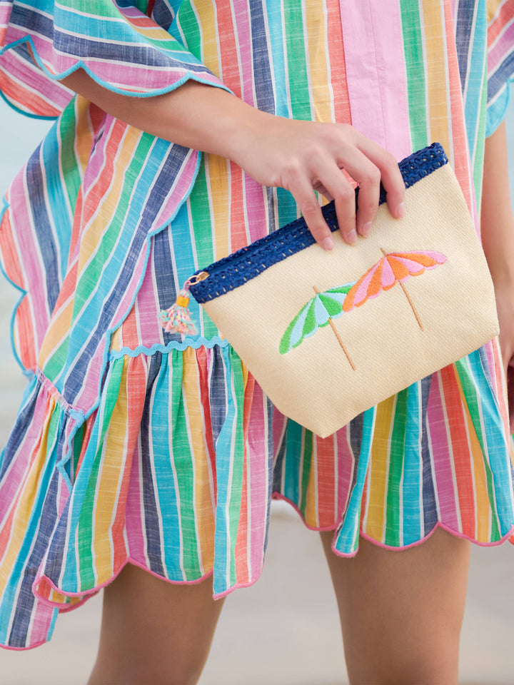 CAPRI ZIP POUCH: TAN
