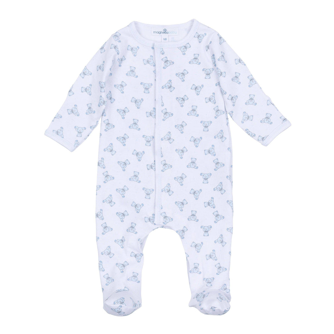 Baby's Teddy Footie - Light Blue: 6 Months