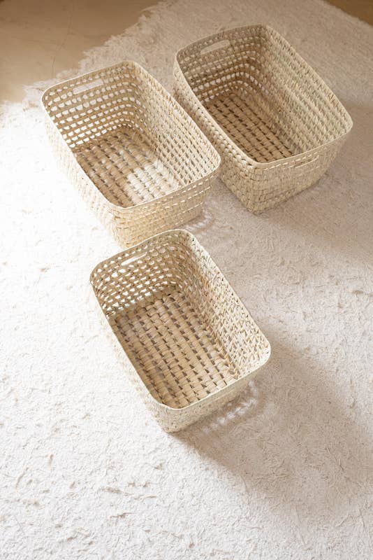 Handwoven Moroccan Storage Baskets – Sizes: Large