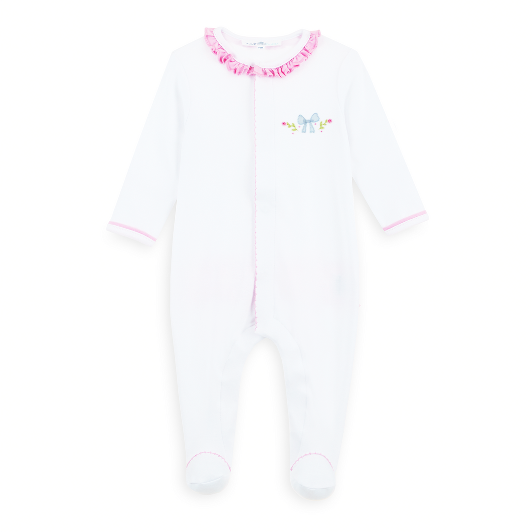 Evelyn's Classics Hand Embroidered Ruffle Footie