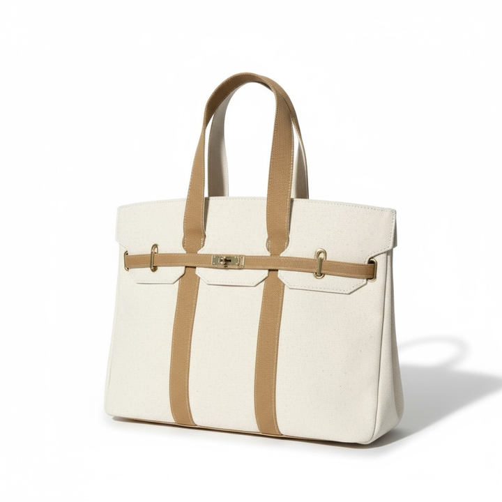 BOATKIN Large The Luxe Signature Tote- TAN