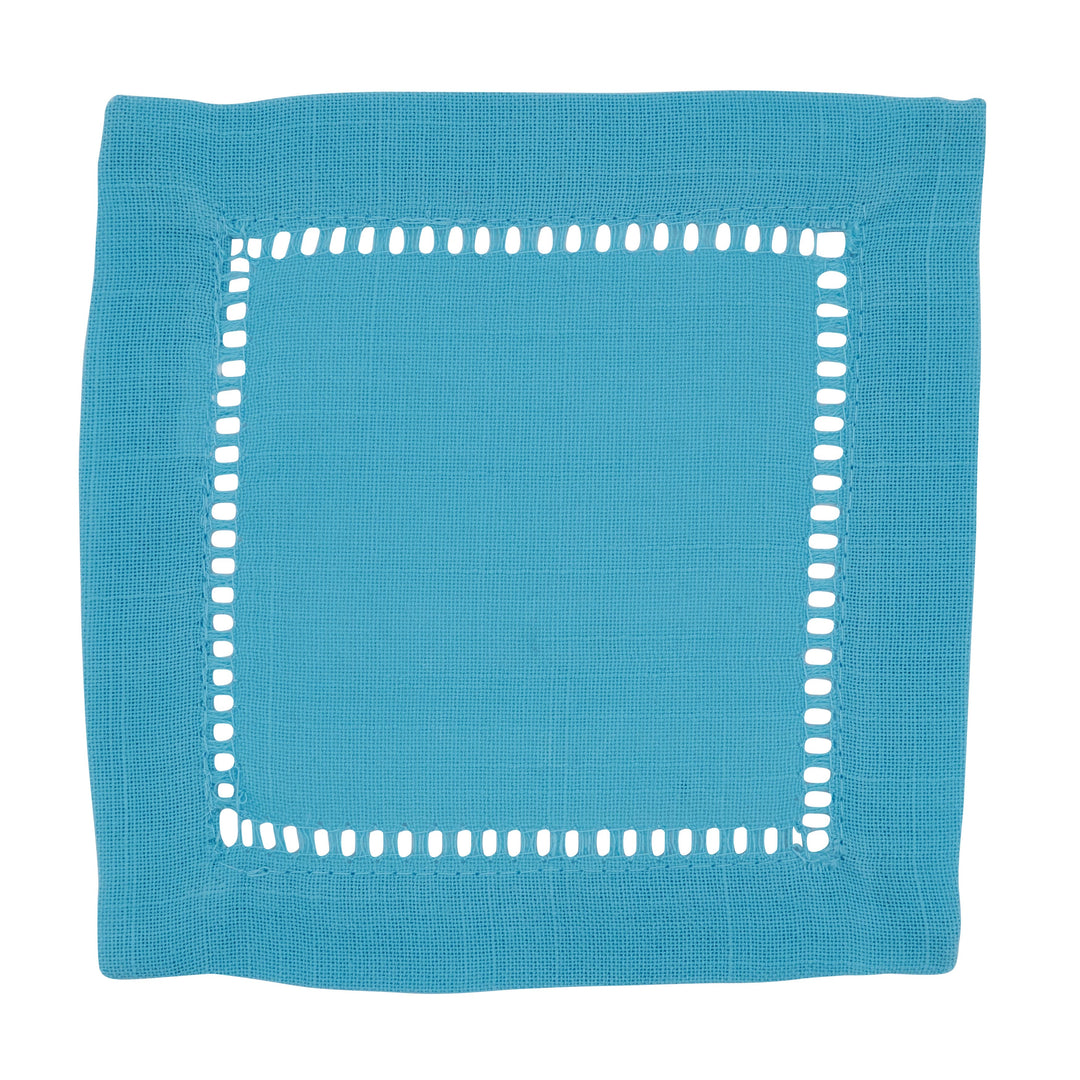 White Hemstitch Cocktail Napkin /6" Set of 4