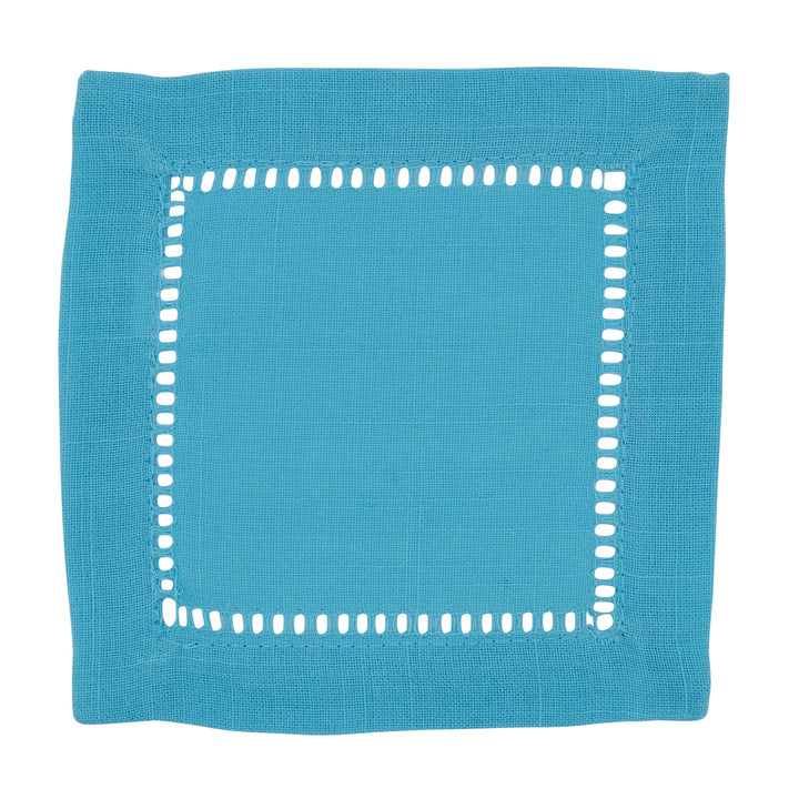 White Hemstitch Cocktail Napkin /6" Set of 4