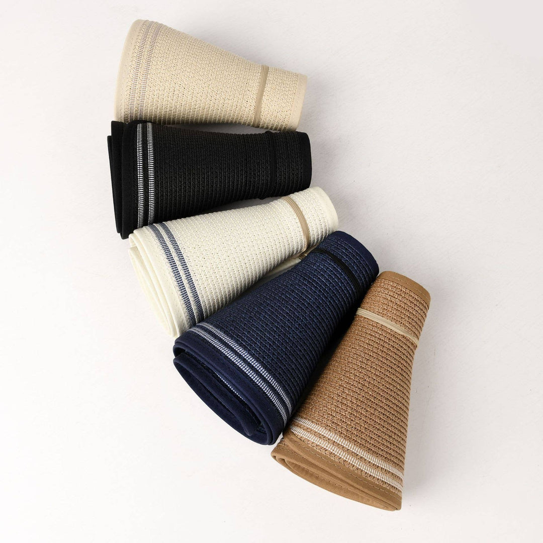 Foldable Striped Trim Wide Brim Straw Sun Visor
