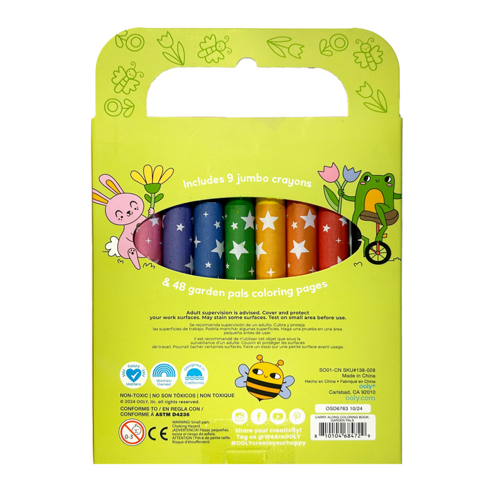 Carry-Along: Coloring Book Set - Garden Pals (10 PC Set)
