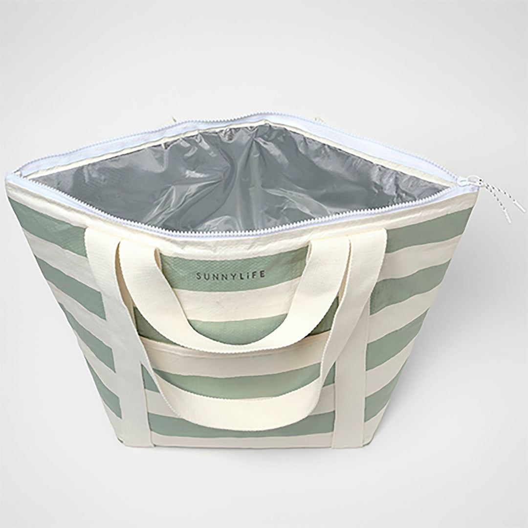 Light Cooler Tote La Palma Sage Stripe